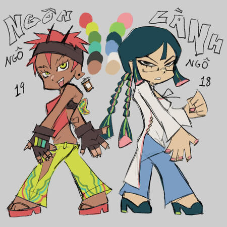 OC - Ngôn + Lành concept designs